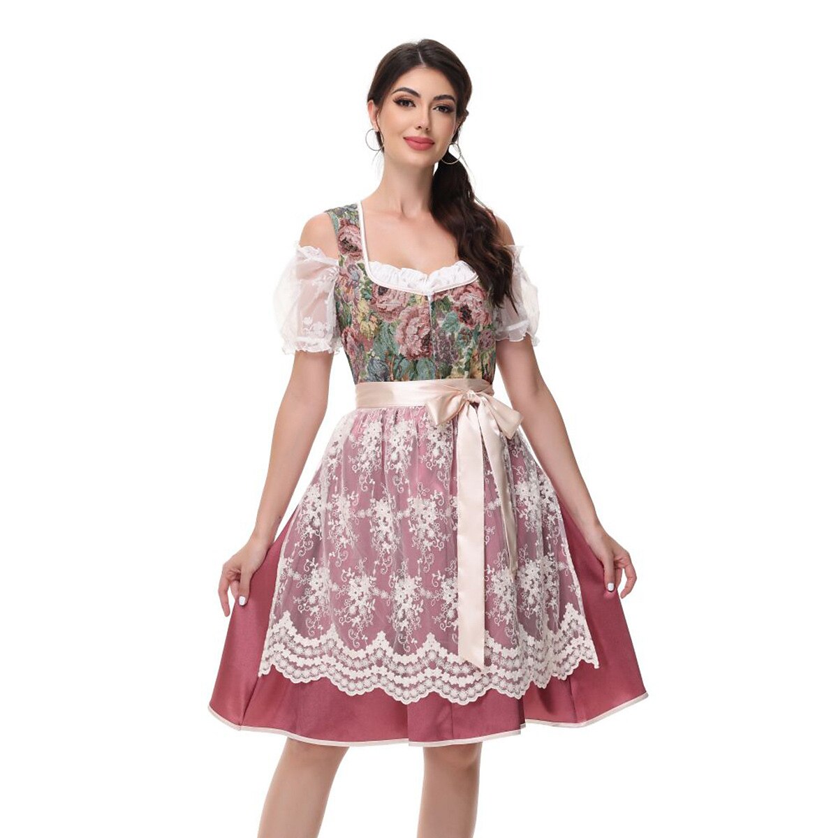 Oktoberfest Deutsches Dirndl im traditionellen Stil 1