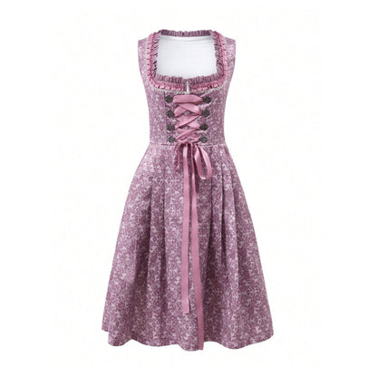 Oktoberfest Dirndl mit Spitzenbesatzschürze 2