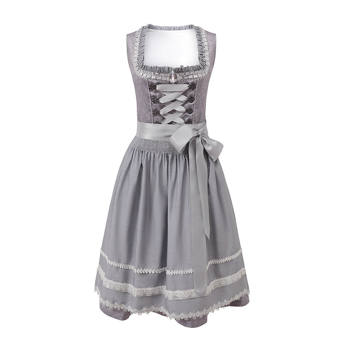 Oktoberfest Dirndl mit Spitzenbesatzschürze 8