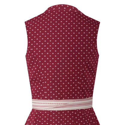 Oktoberfest Dirndl mit roten Punkten und Schürze 4