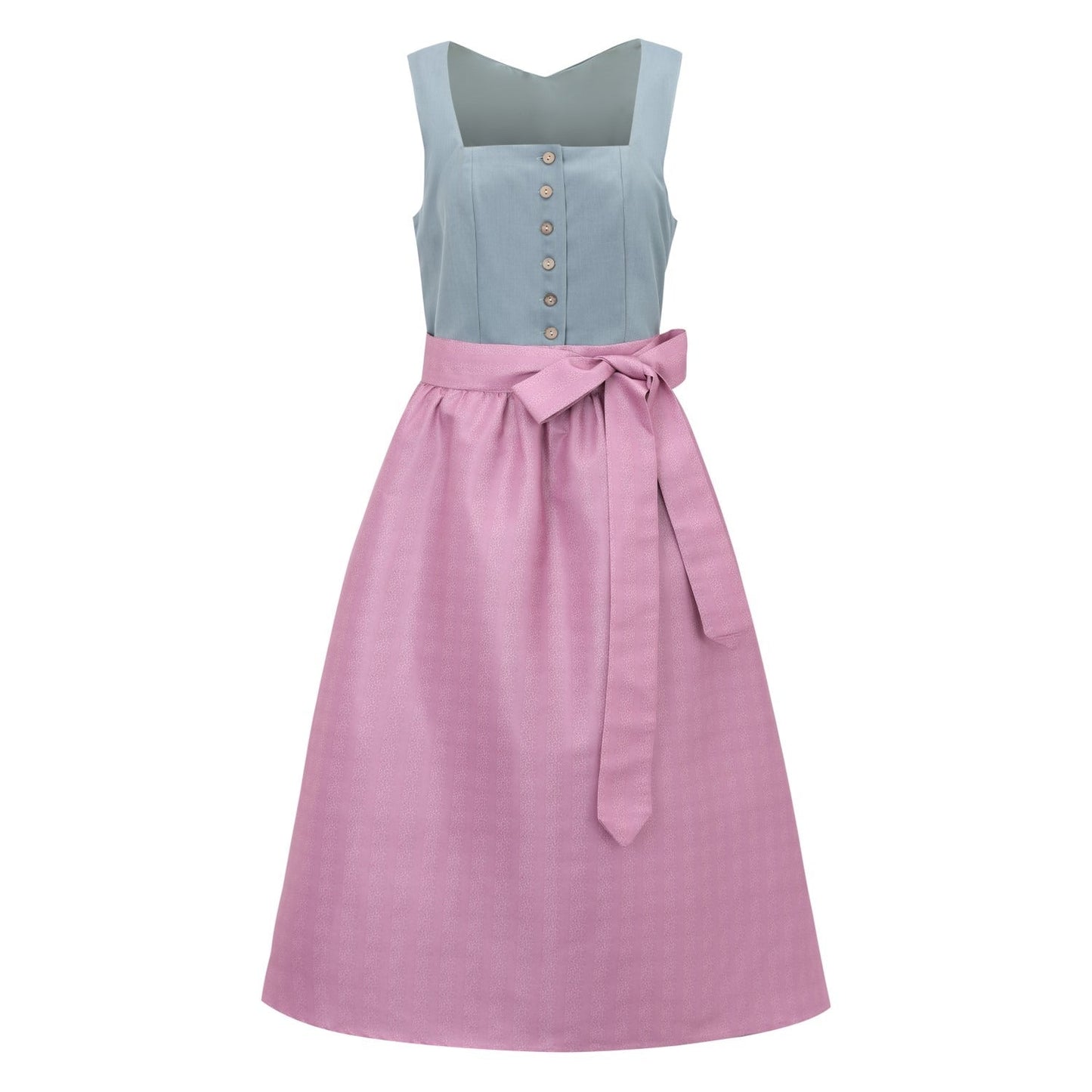 Oktoberfest Dirndl zum Knöpfen mit langer Schürze 1