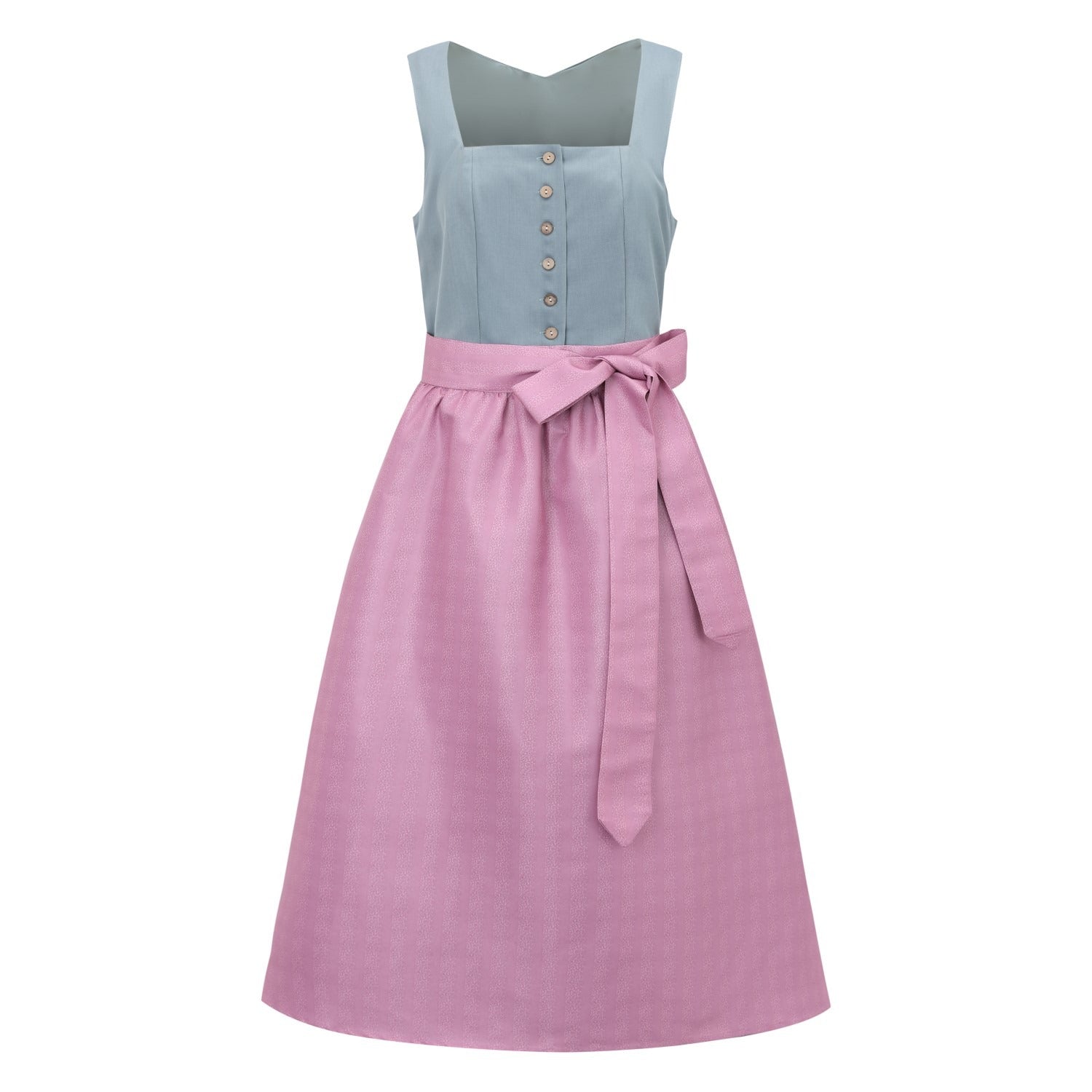 Oktoberfest Dirndl zum Knöpfen mit langer Schürze 1