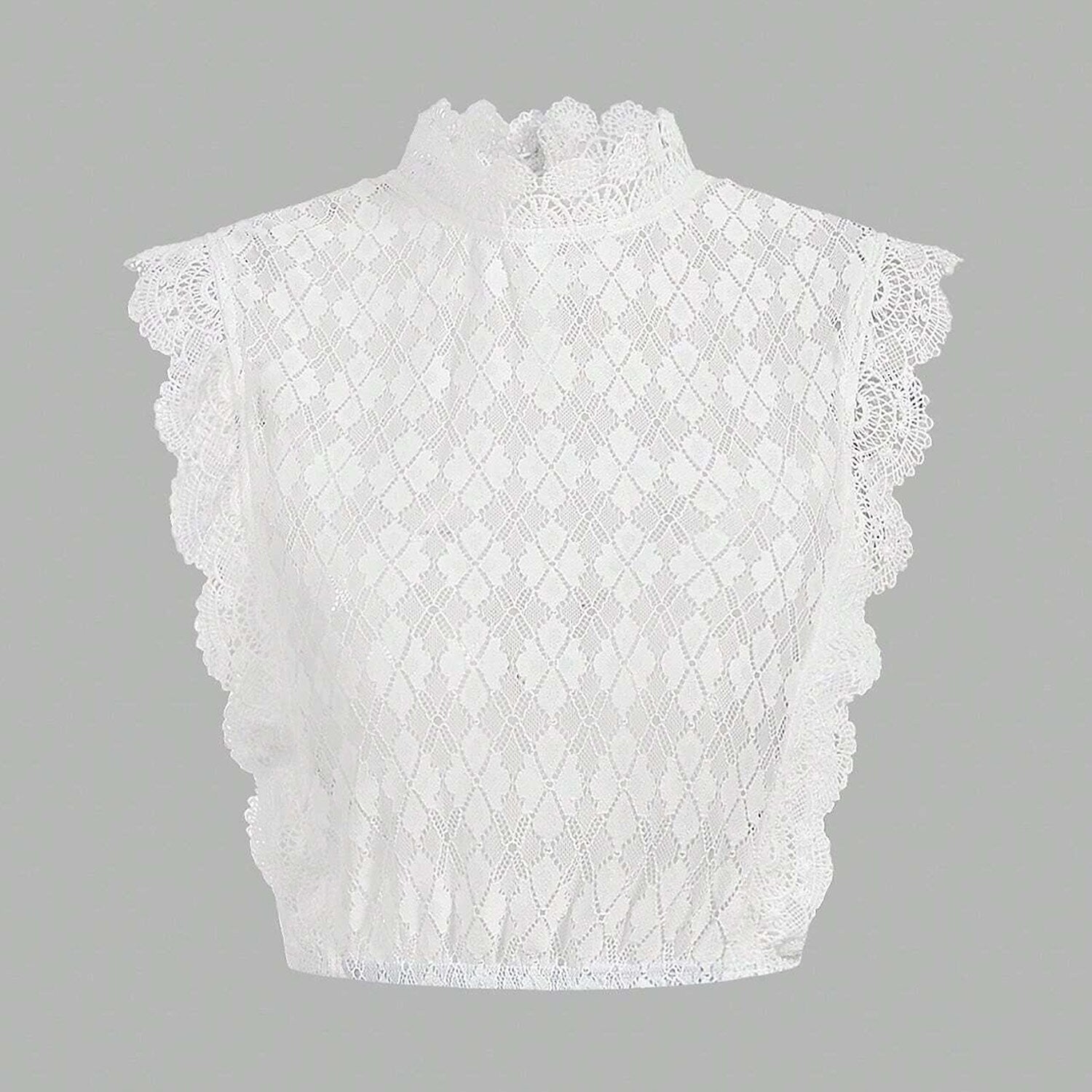 Oktoberfest Dirndlbluse für Damen, Spitze, Weiß 7