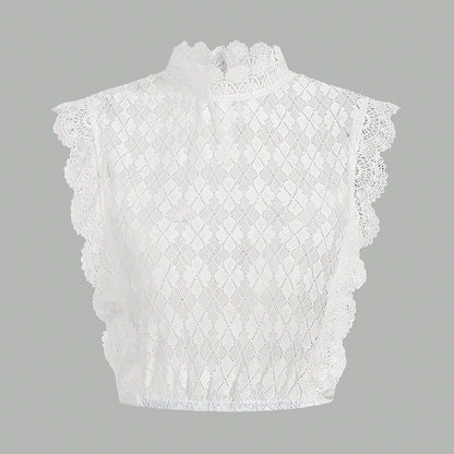 Oktoberfest Dirndlbluse für Damen, Spitze, Weiß 7