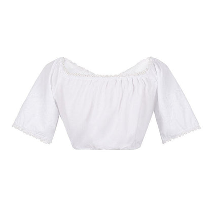 Oktoberfest Dirndlkleid mit rosa Blumenmuster, Schürze und Bluse 6