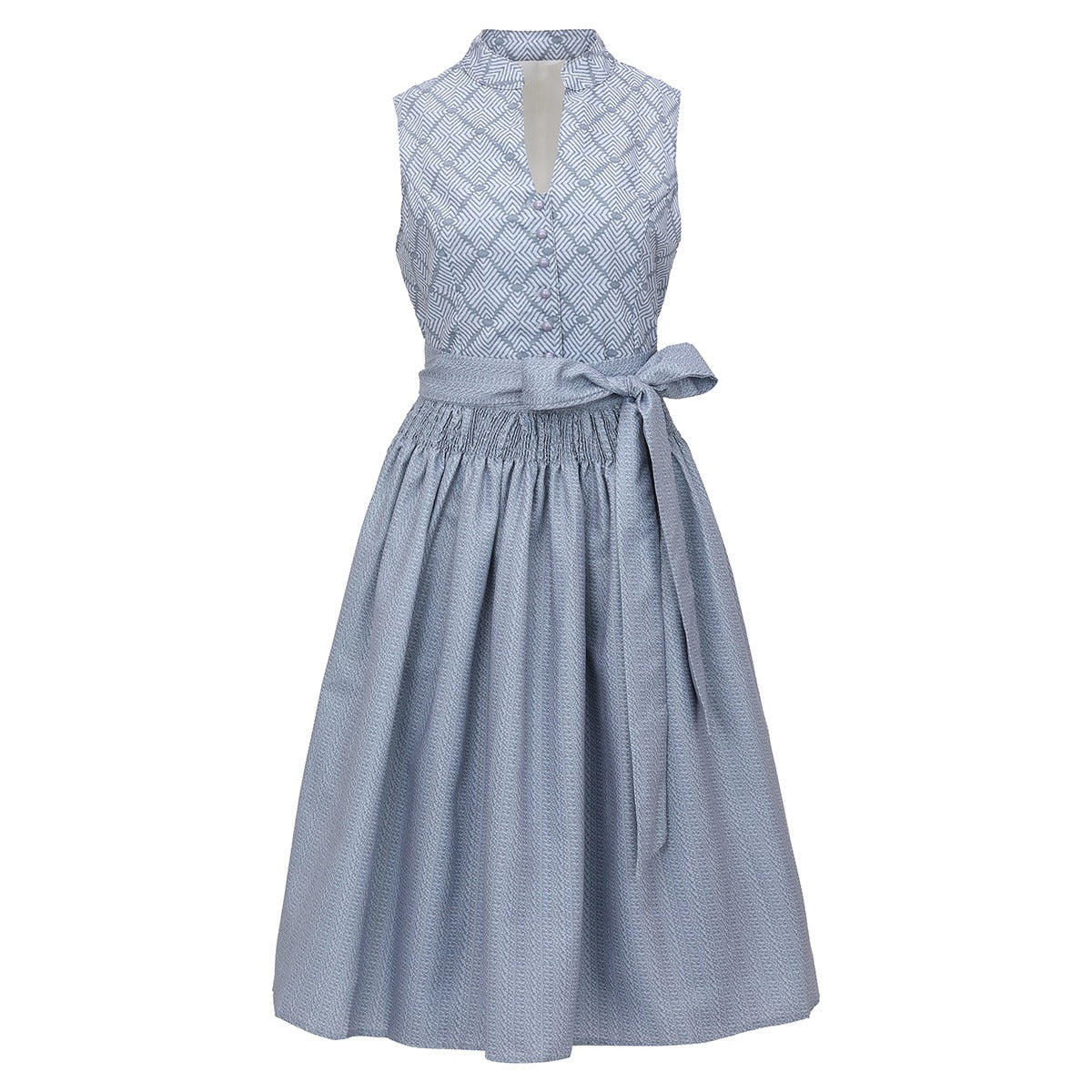 Oktoberfest Grau Elegantes Dirndlkleid mit Schürze 1