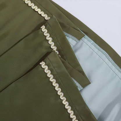 Oktoberfest Grünes besticktes Dirndlkleid mit Schürze 5