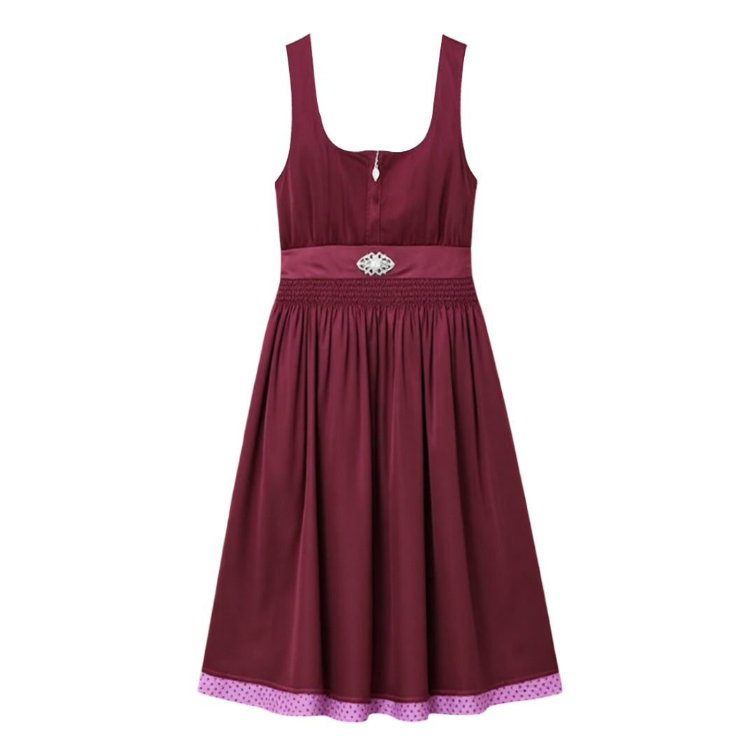 Oktoberfest Lila Elegantes Dirndlkleid mit Schürze 3