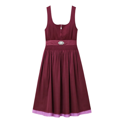Oktoberfest Lila Elegantes Dirndlkleid mit Schürze 3