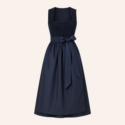 Oktoberfest Marineblau Elegantes Dirndlkleid mit Schürze 1
