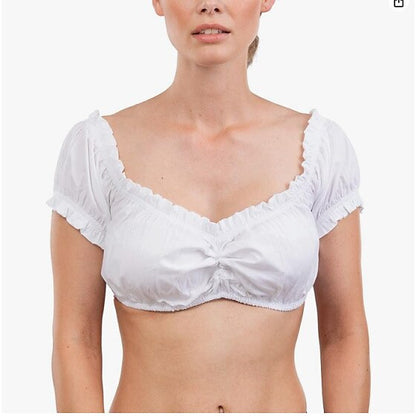 Oktoberfest Rosa Dirndlkleid mit Spitzenschürze und Bluse 4