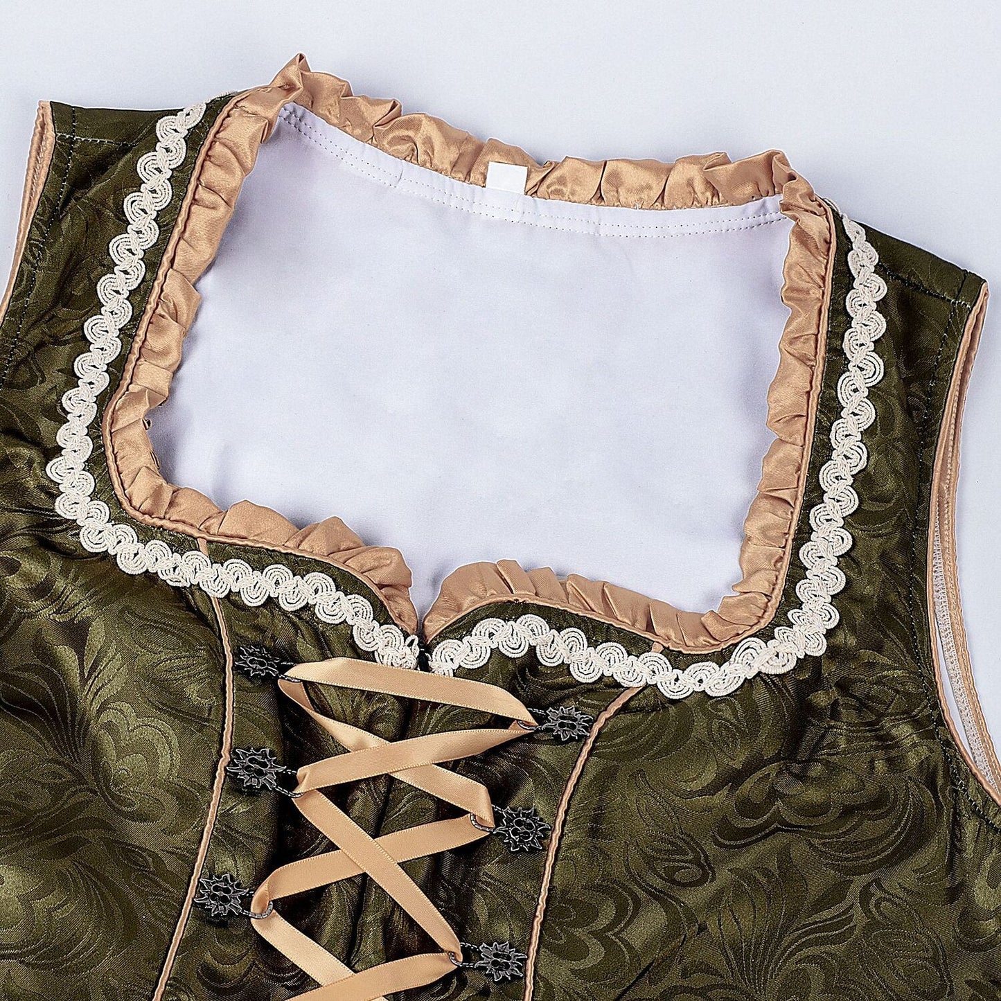 Oktoberfest Vintage Dirndl Kostüm mit bestickter Schürze und Bluse 7