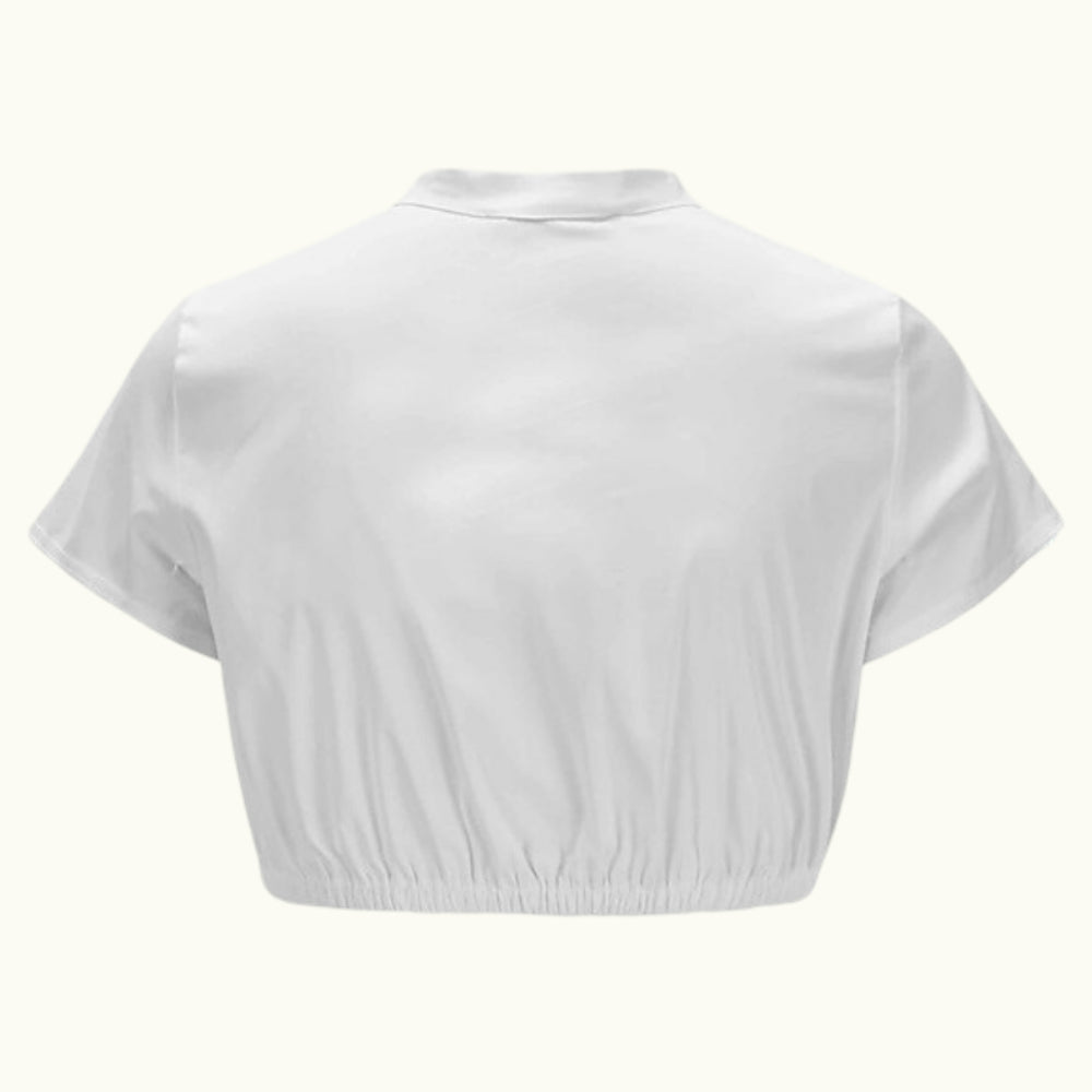 Oktoberfest Weiße Kurzarm Dirndlbluse 1