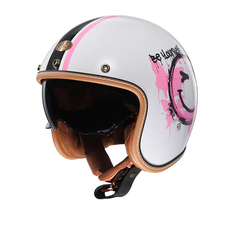Open Face Helmet Retro Design Lightweight ABS 7