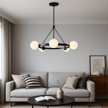 Ostra | Minimalistischer Kronleuchter Nordic 5-flammig 0