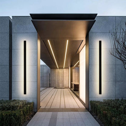Outdoor Wall Light Contemporary Black Metal LED Design 2