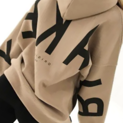 Women's Casual Oversized Hoodie – Trendy Statement Print for Street Style
