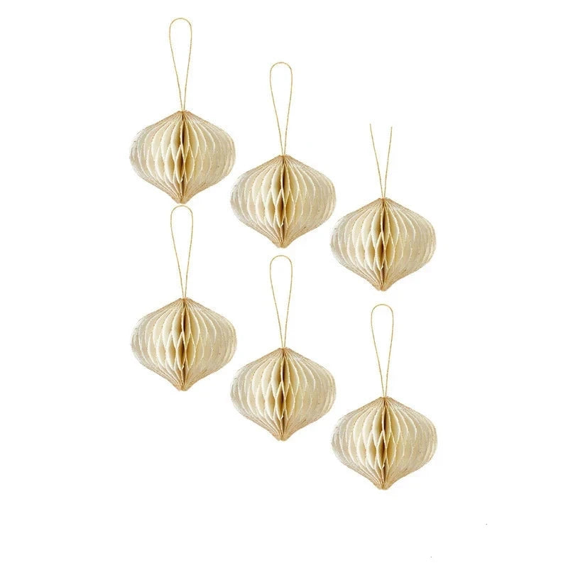 Papier Dekorationsball 6 cm Set von 6 Handgefertigt Für Hochzeiten und Feste 4