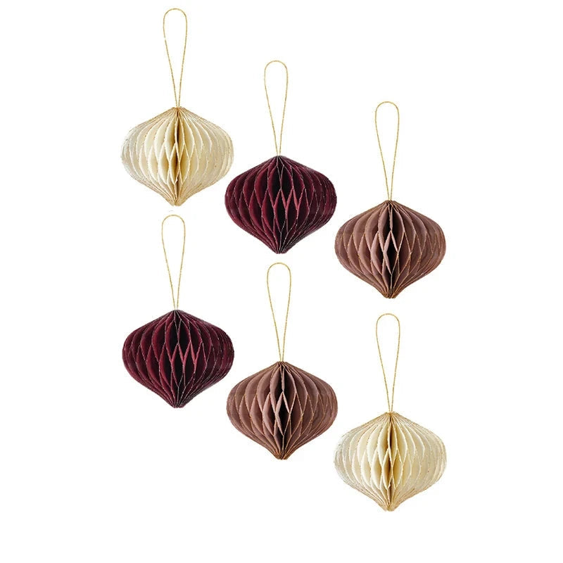 Papier Dekorationsball 6 cm Set von 6 Handgefertigt Für Hochzeiten und Feste 6