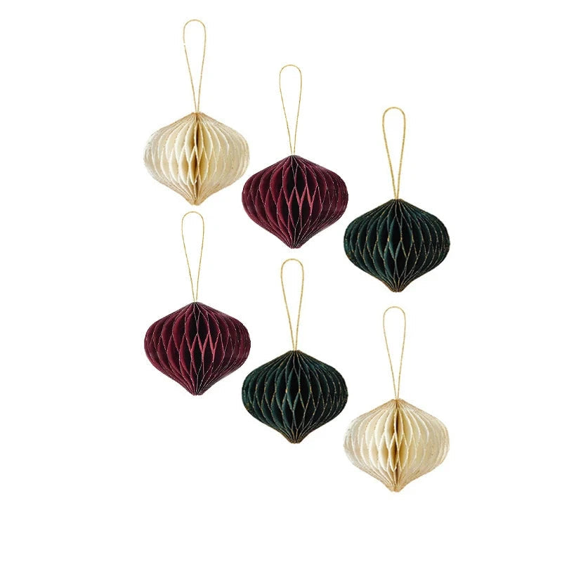 Papier Dekorationsball 6 cm Set von 6 Handgefertigt Für Hochzeiten und Feste 7