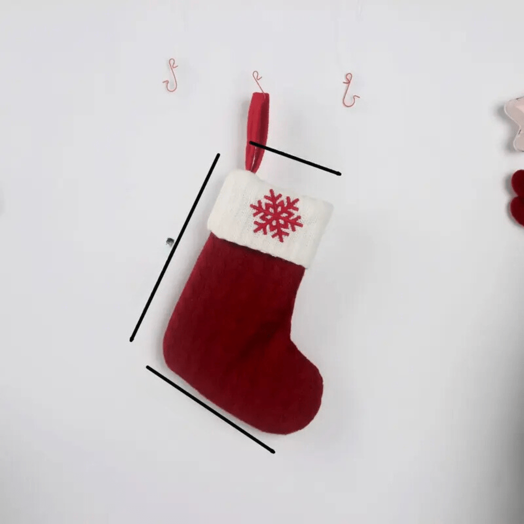 Personalisierte Weihnachtssocken Dekoration 18 cm x 10 cm Hochwertiger Stoff Weihnachtsstrümpfe 28