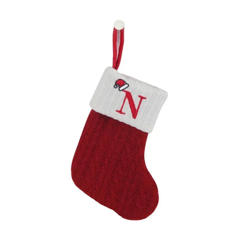 Personalisierte Weihnachtssocken Dekoration 18 cm x 10 cm Hochwertiger Stoff Weihnachtsstrümpfe 9