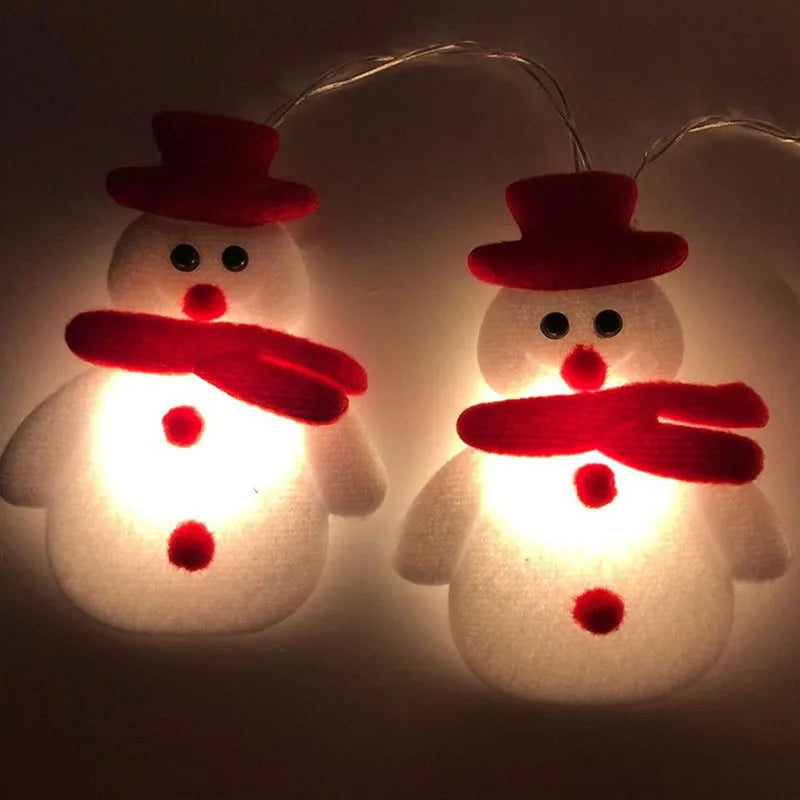 Plüsch Schneemann LED Lichterkette – 1,65 Meter Weihnachtsdekoration für Innen und Außen, Energiesparend und Einfach Aufzuhängen 2
