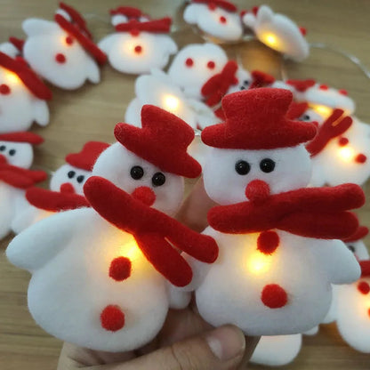 Plüsch Schneemann LED Lichterkette – 1,65 Meter Weihnachtsdekoration für Innen und Außen, Energiesparend und Einfach Aufzuhängen 4
