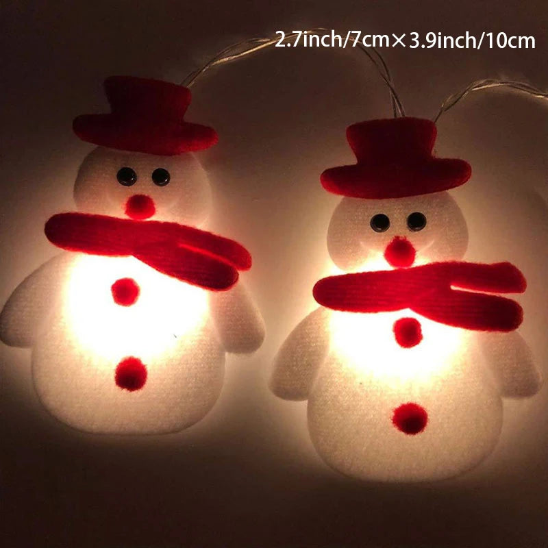 Plüsch Schneemann LED Lichterkette – 1,65 Meter Weihnachtsdekoration für Innen und Außen, Energiesparend und Einfach Aufzuhängen 5