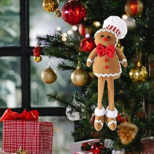 Plüsch Weihnachtsdekoration Lebkuchenmann 39 cm Vliesstoff Deko für Weihnachten 0