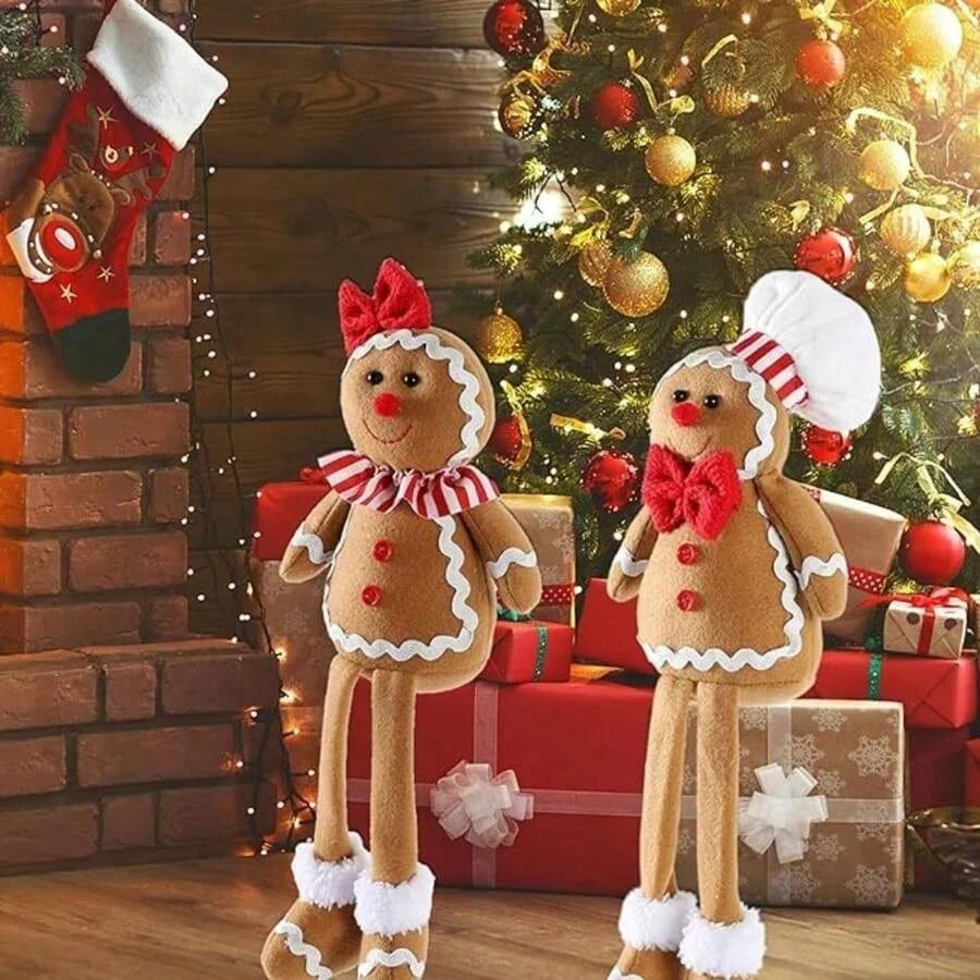 Plüsch Weihnachtsdekoration Lebkuchenmann 39 cm Vliesstoff Deko für Weihnachten 1