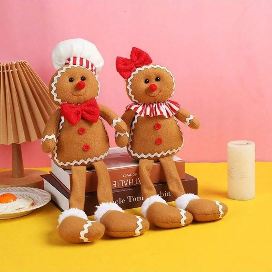 Plüsch Weihnachtsdekoration Lebkuchenmann 39 cm Vliesstoff Deko für Weihnachten 3