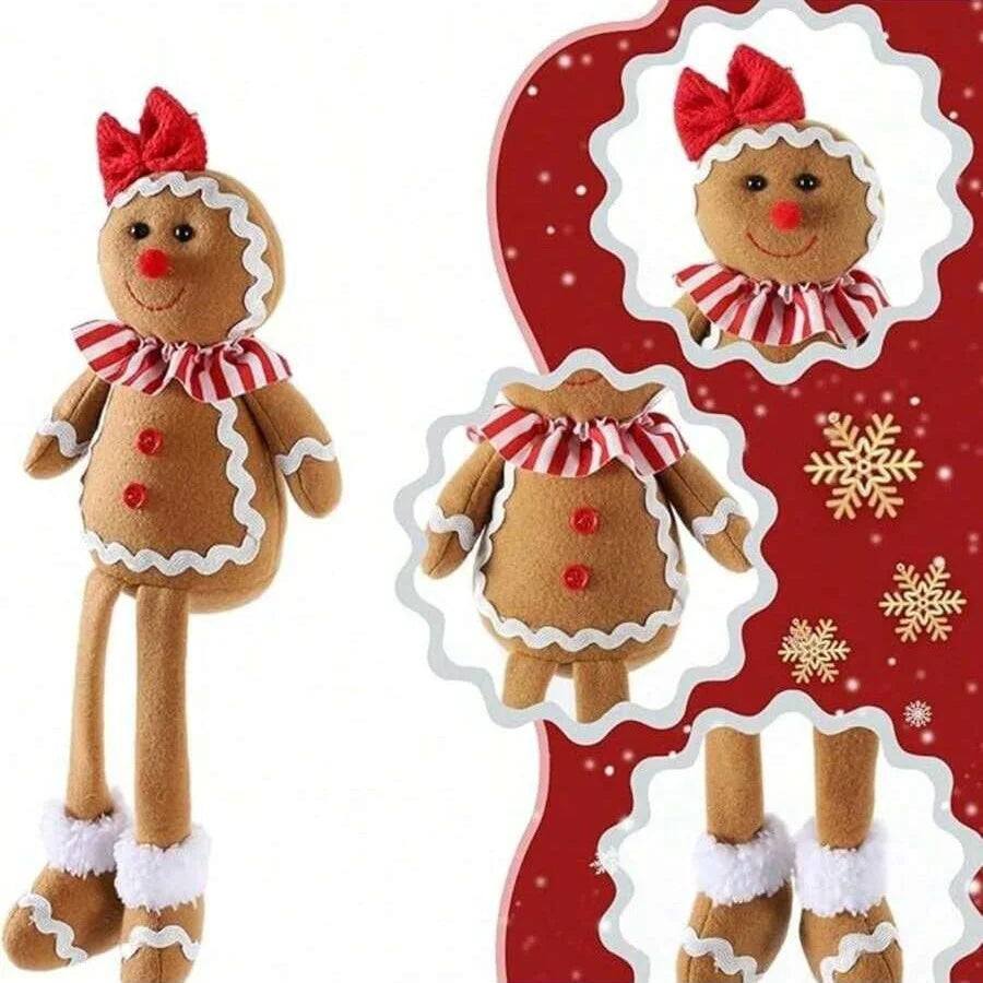 Plüsch Weihnachtsdekoration Lebkuchenmann 39 cm Vliesstoff Deko für Weihnachten 4