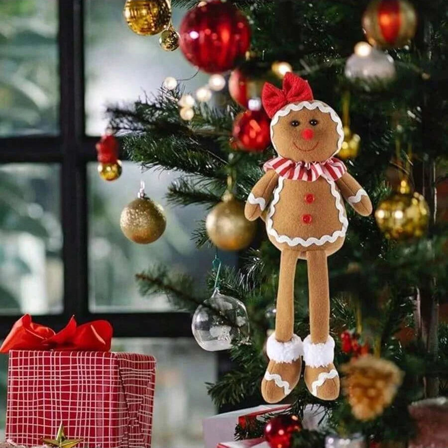 Plüsch Weihnachtsdekoration Lebkuchenmann 39 cm Vliesstoff Deko für Weihnachten 5