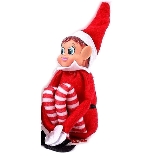 Poseerbarer Weihnachtself für Kinder 42 cm Stoff Weihnachtsdekoration Deko Spielzeug 0