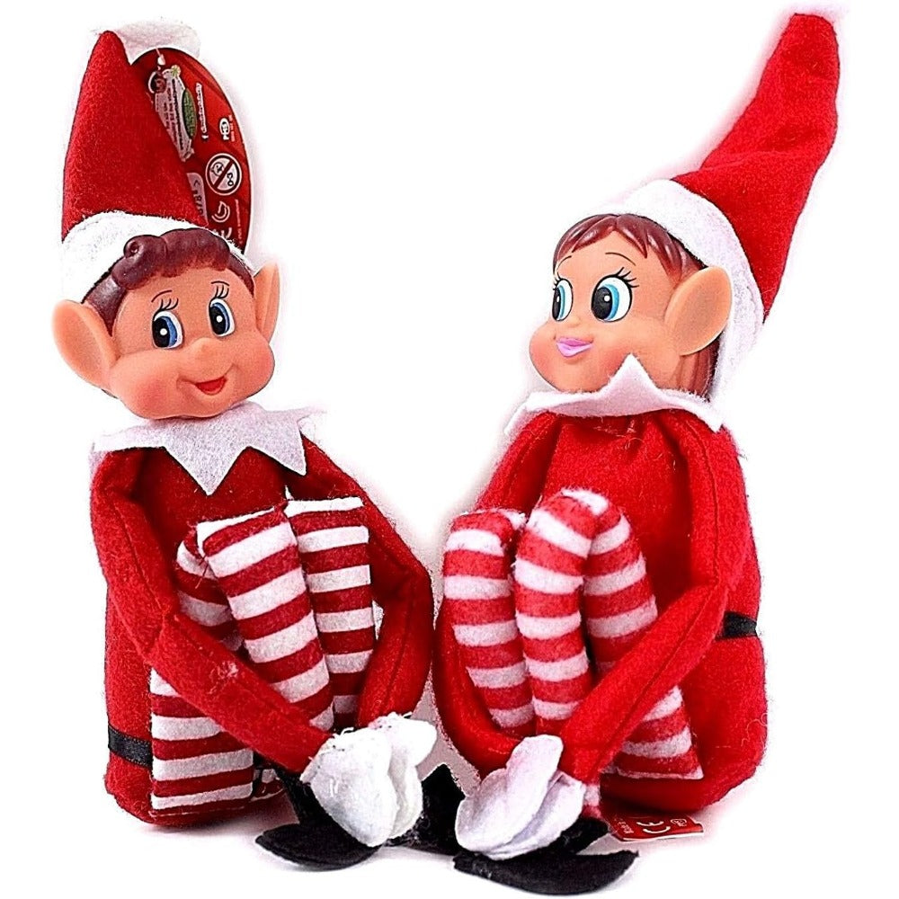 Poseerbarer Weihnachtself für Kinder 42 cm Stoff Weihnachtsdekoration Deko Spielzeug 1