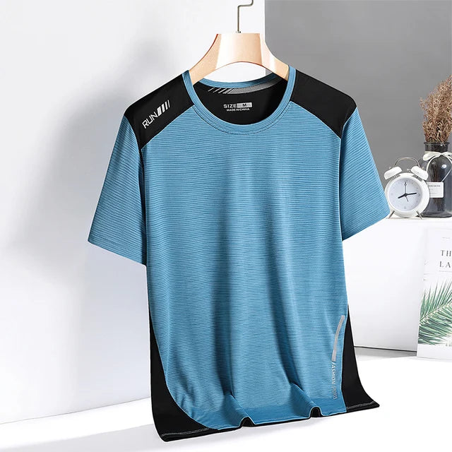 Herren Funktionsshirt Sport T-Shirt Atmungsaktiv Schnell Trocknend Elastisch-1