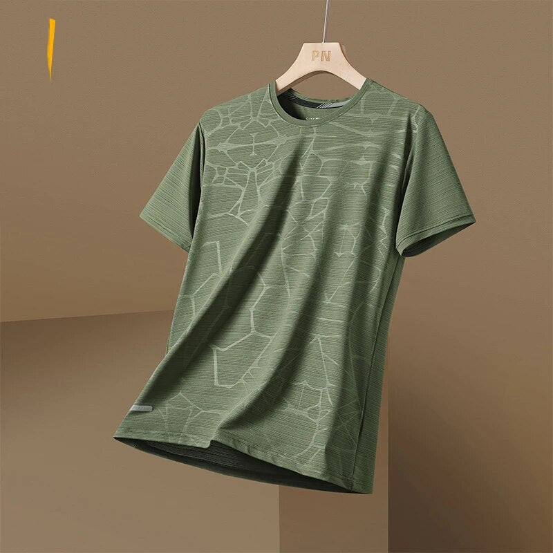 Herren T-Shirt Sport Atmungsaktiv Elastisch Kurzarm für Fitness und Freizeit-4