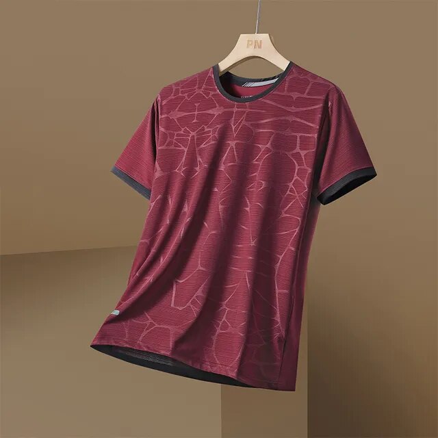 Herren T-Shirt Sport Atmungsaktiv Elastisch Kurzarm für Fitness und Freizeit-3