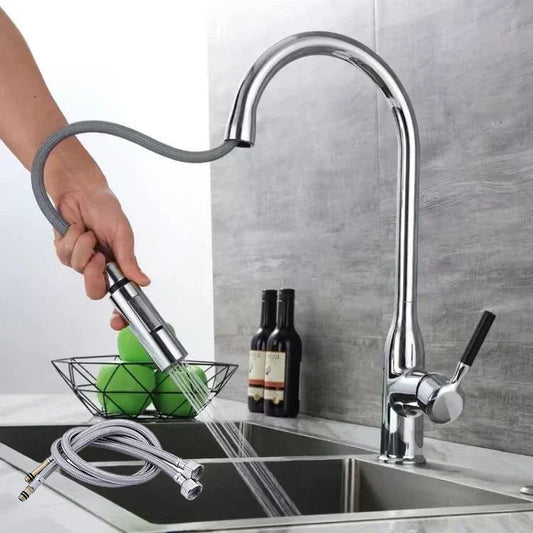 SpülPro | Hochdruck-Küchenhahn mit herausziehbarer Dusche