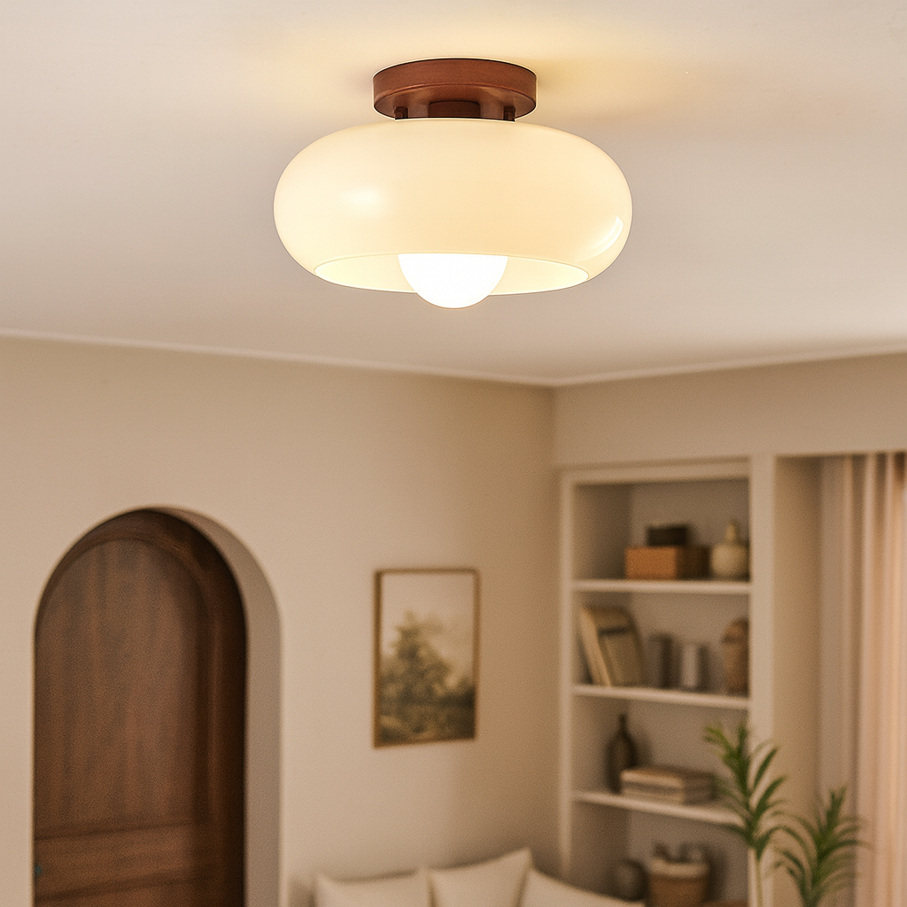 Quartzel | Französische Bauhaus-Deckenlampe in Creme für Zuhause 1