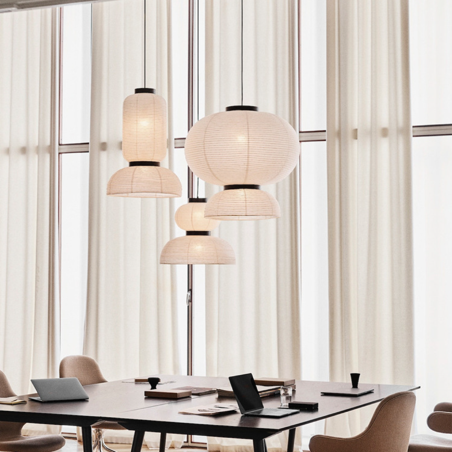 QuietGlow | Moderne japanische Wabi Sabi Pendelleuchte 2