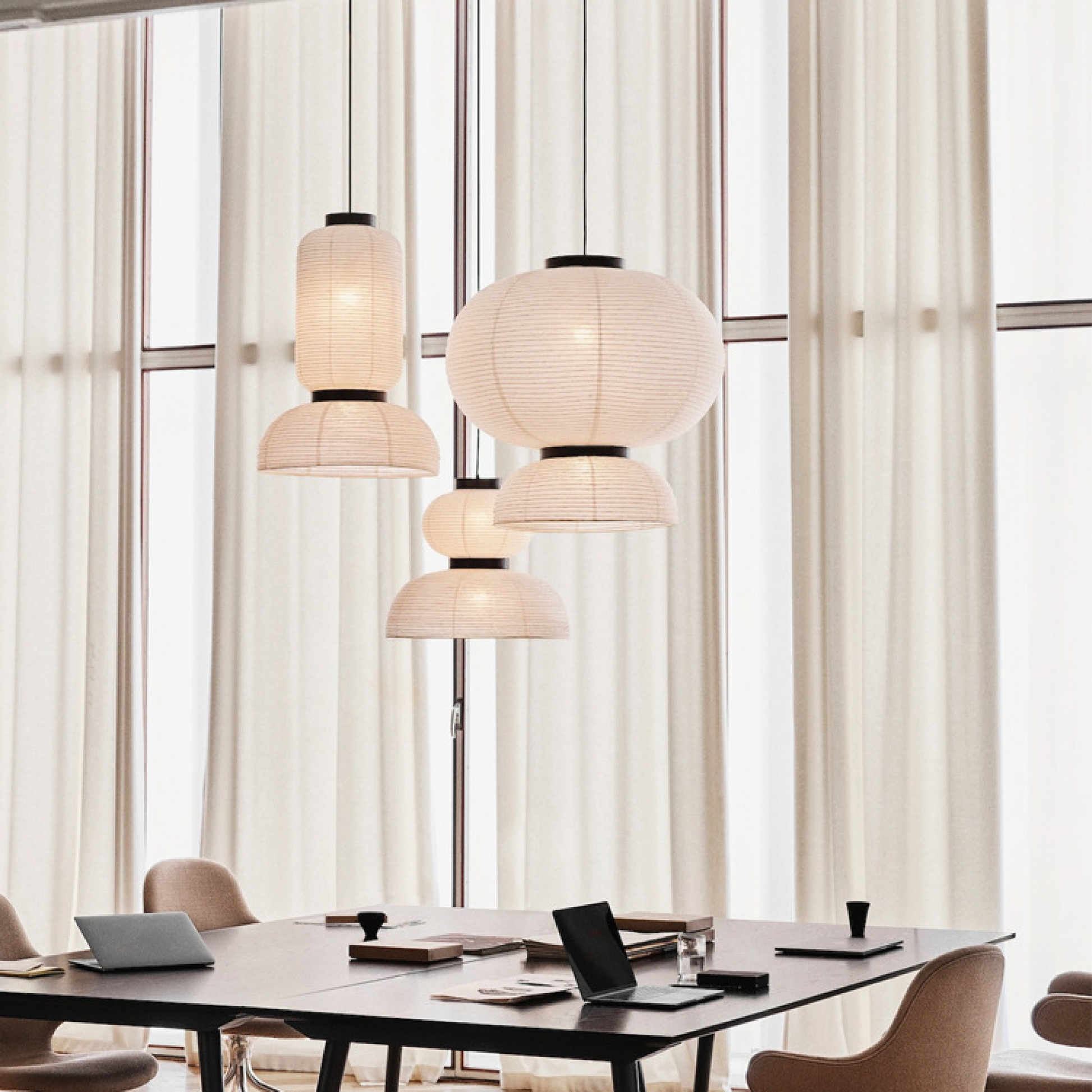 QuietGlow | Moderne japanische Wabi Sabi Pendelleuchte 2
