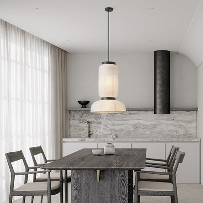 QuietGlow | Moderne japanische Wabi Sabi Pendelleuchte 4