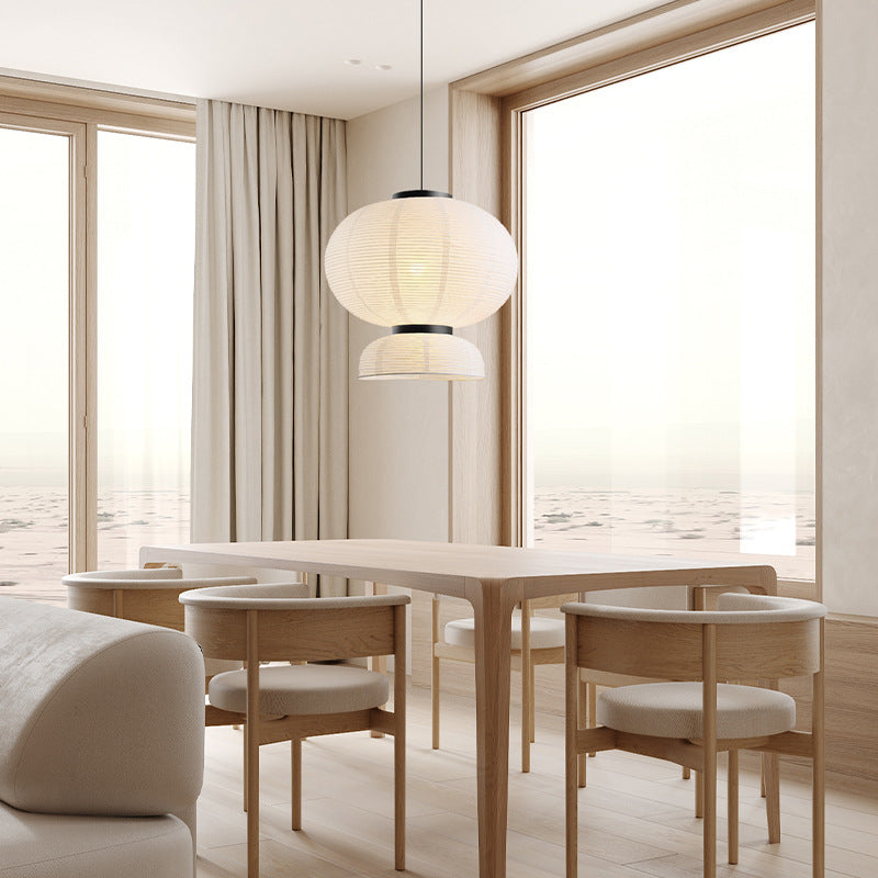 QuietGlow | Moderne japanische Wabi Sabi Pendelleuchte 5
