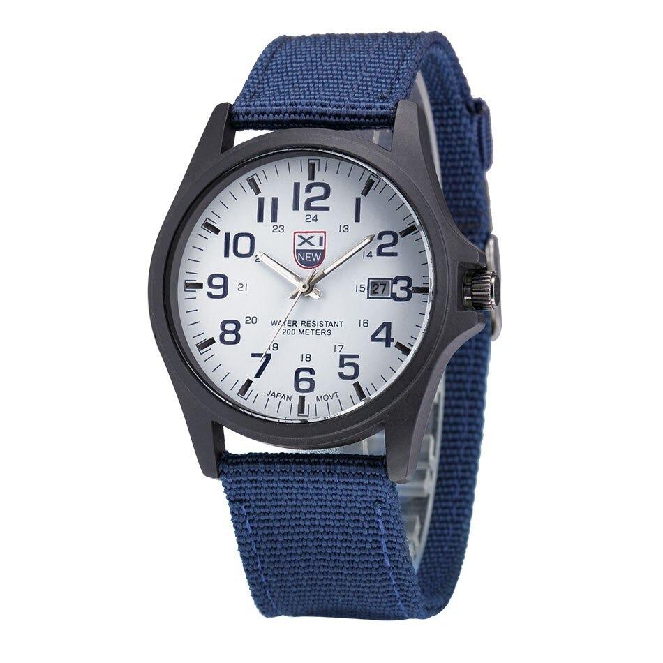 Robuste Uhr im Militärstil mit beleuchtetem Zifferblatt, wasserdicht, Stoppuhr und Datumsanzeige 4