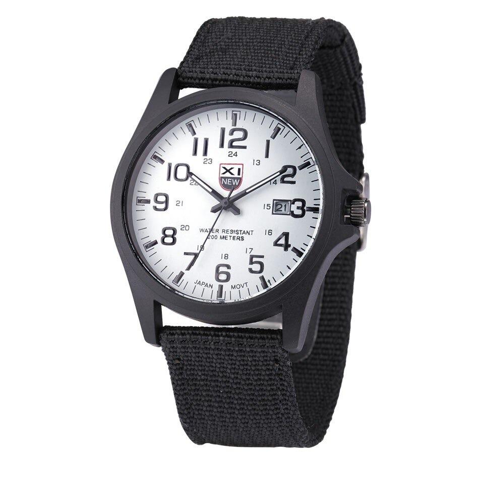 Robuste Uhr im Militärstil mit beleuchtetem Zifferblatt, wasserdicht, Stoppuhr und Datumsanzeige 7
