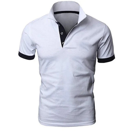 Herren Poloshirt Schwarz Größe M Baumwolle Atmungsaktiv-1