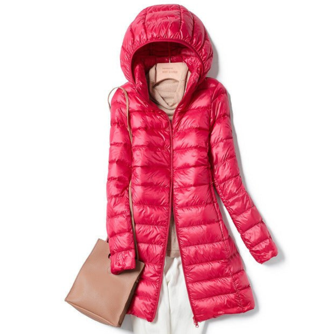 Rose | Stylische Damen Winter Pufferjacke mit Kapuze – Kuschelig warm 4