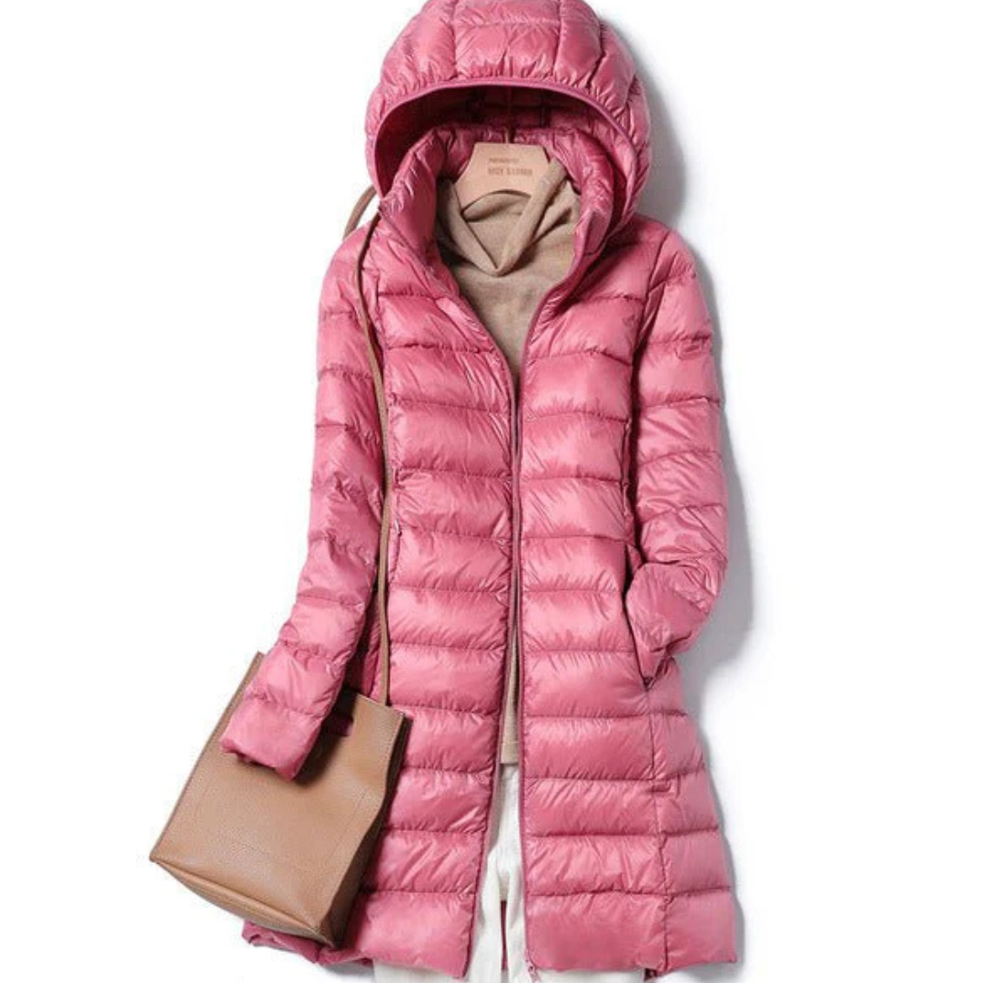 Rose | Stylische Damen Winter Pufferjacke mit Kapuze – Kuschelig warm 6
